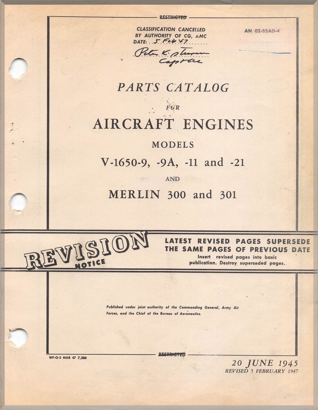 Packard V-1650 Merlin - Aircraft Engine Manuals Bundle - Download -