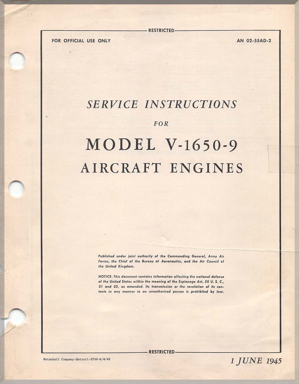 Packard V-1650 Merlin - Aircraft Engine Manuals Bundle - Download -