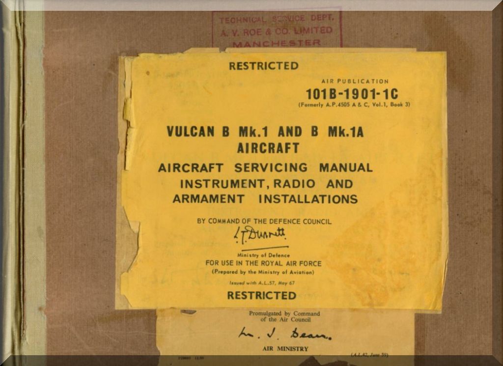 AVRO "Vulcan" Aircraft Airplane Manuals Bundle - Download -