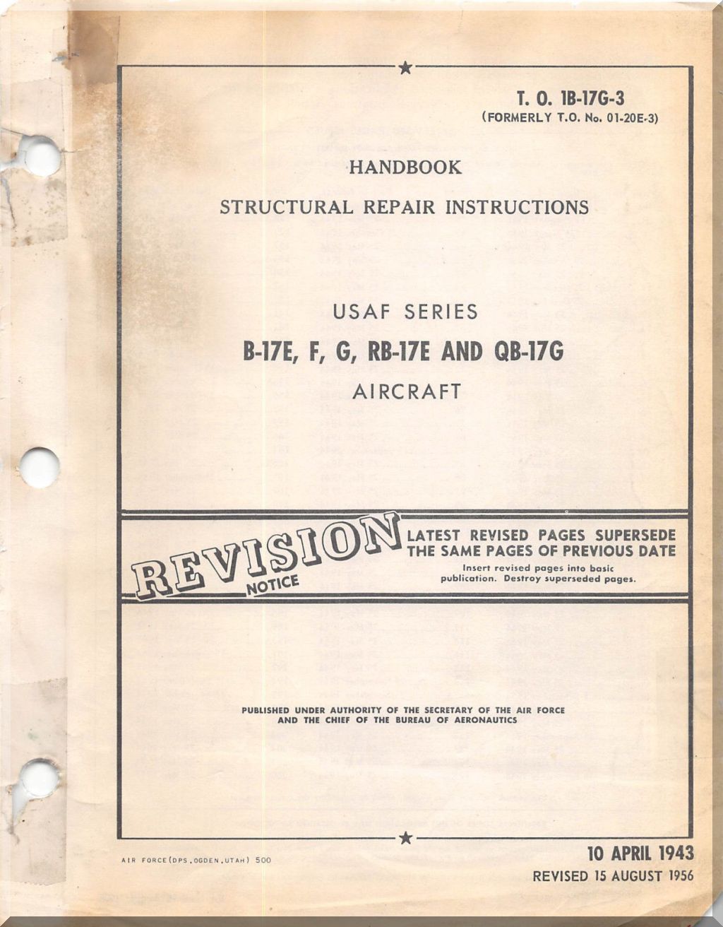 Boeing B-17 B17 Aircraft Airplane Manuals - Download
