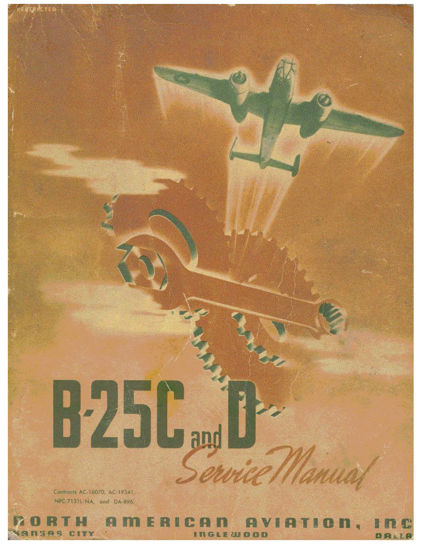 North American Aviation B-25 "Mitchell"  Aircraft  Manuals Bundle - Download -