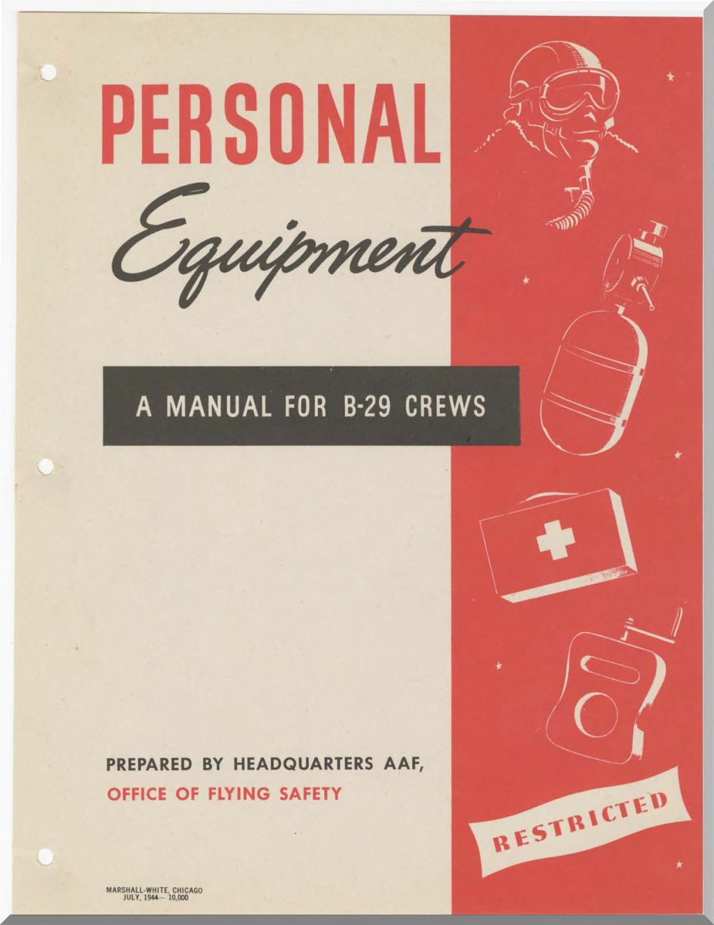 Boeing B-29 B29 Aircraft Airplane Manuals Bundle - Download