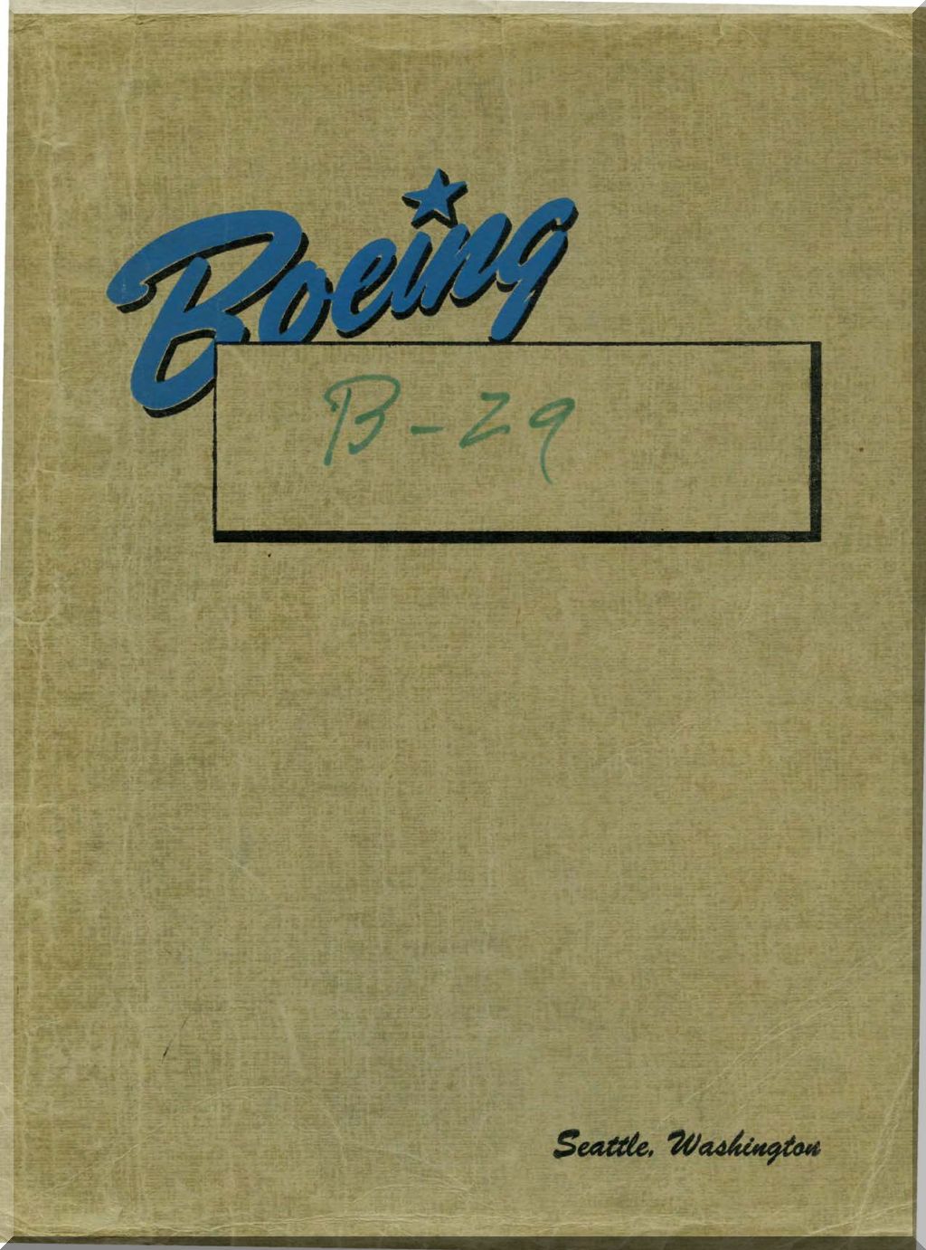 Boeing B-29 B29 Aircraft Airplane Manuals Bundle - Download