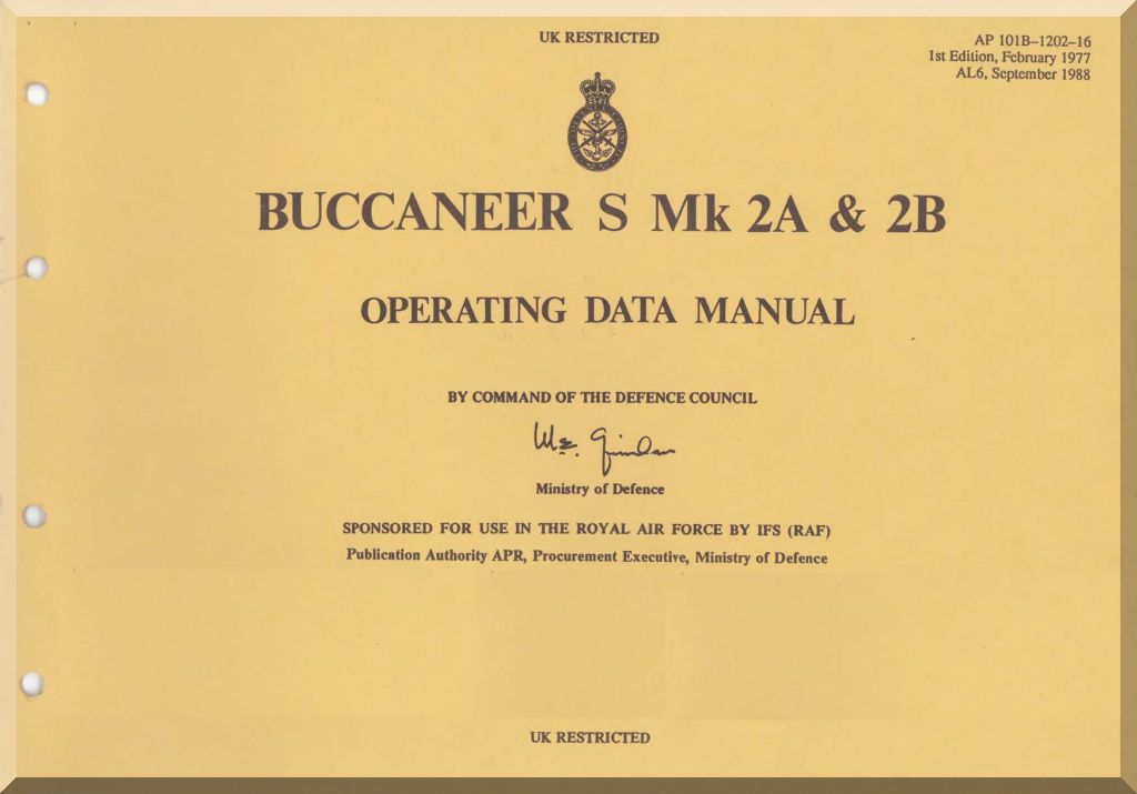 Blackburn Bucaneer Aircraft Aeroplane Manuals Bundle - Dowload
