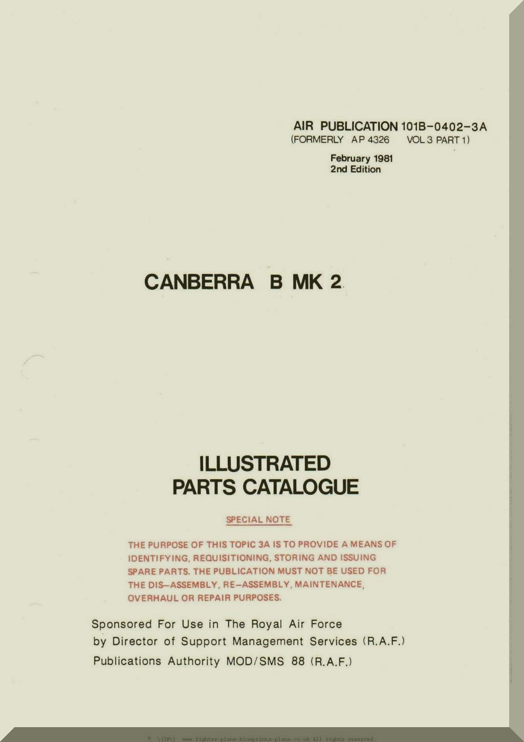 English Electric Canberra Aircraft Collection of Manuals Bundle - Download