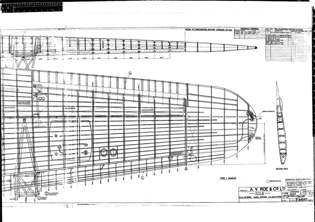 Avro Lancaster Aircraft Blueprints Engineering Drawings - Download