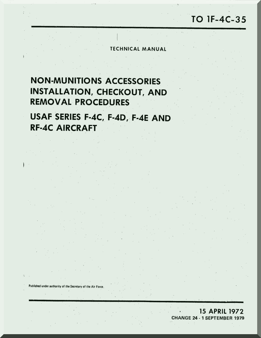 Mc Donnell Douglas F-4 Phantom II Aircraft Airplane  Manuals Bundle - Download -