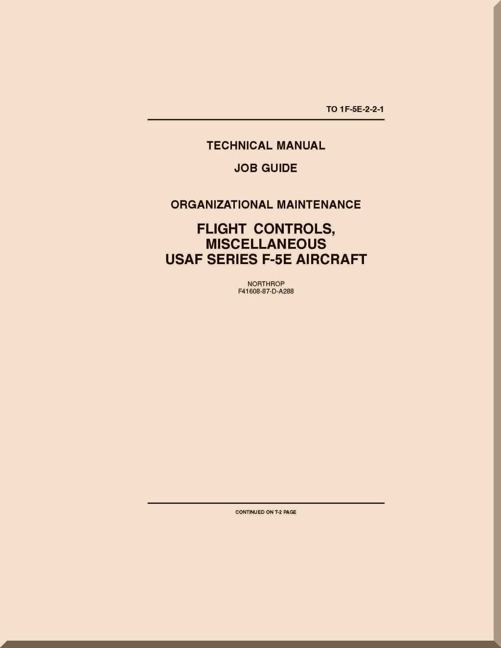 Northop F-5 Aircraft Aeroplane Manuals Bundle - Download -