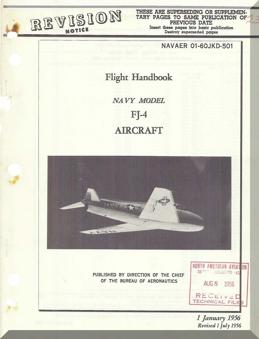 North American Aviation FJ "Fury"  Aircraft Manuals Bundle - Download -