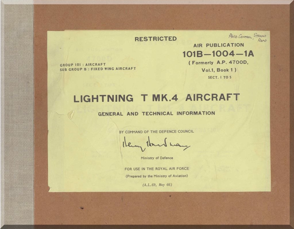 English Electric Lighting Airplane Aircraft Manuals Bundle - Download