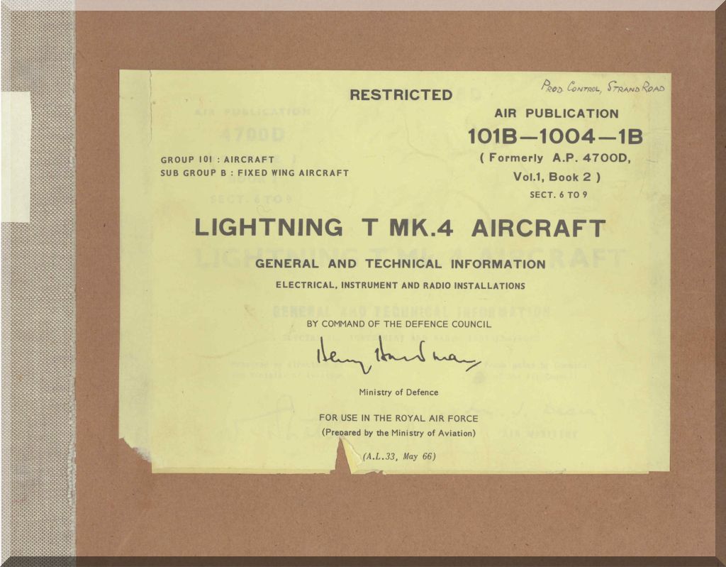 English Electric Lighting Airplane Aircraft Manuals Bundle - Download
