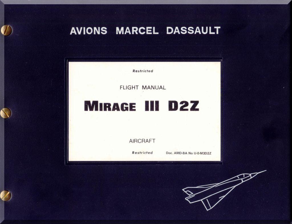 Dassault Mirage III Aircraft Aeroplane   Manuals Bundle - Download -