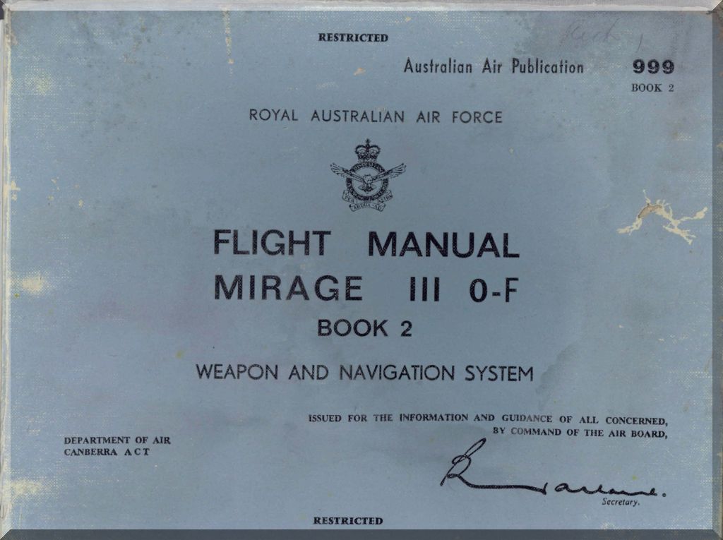 Dassault Mirage III Aircraft Aeroplane   Manuals Bundle - Download -