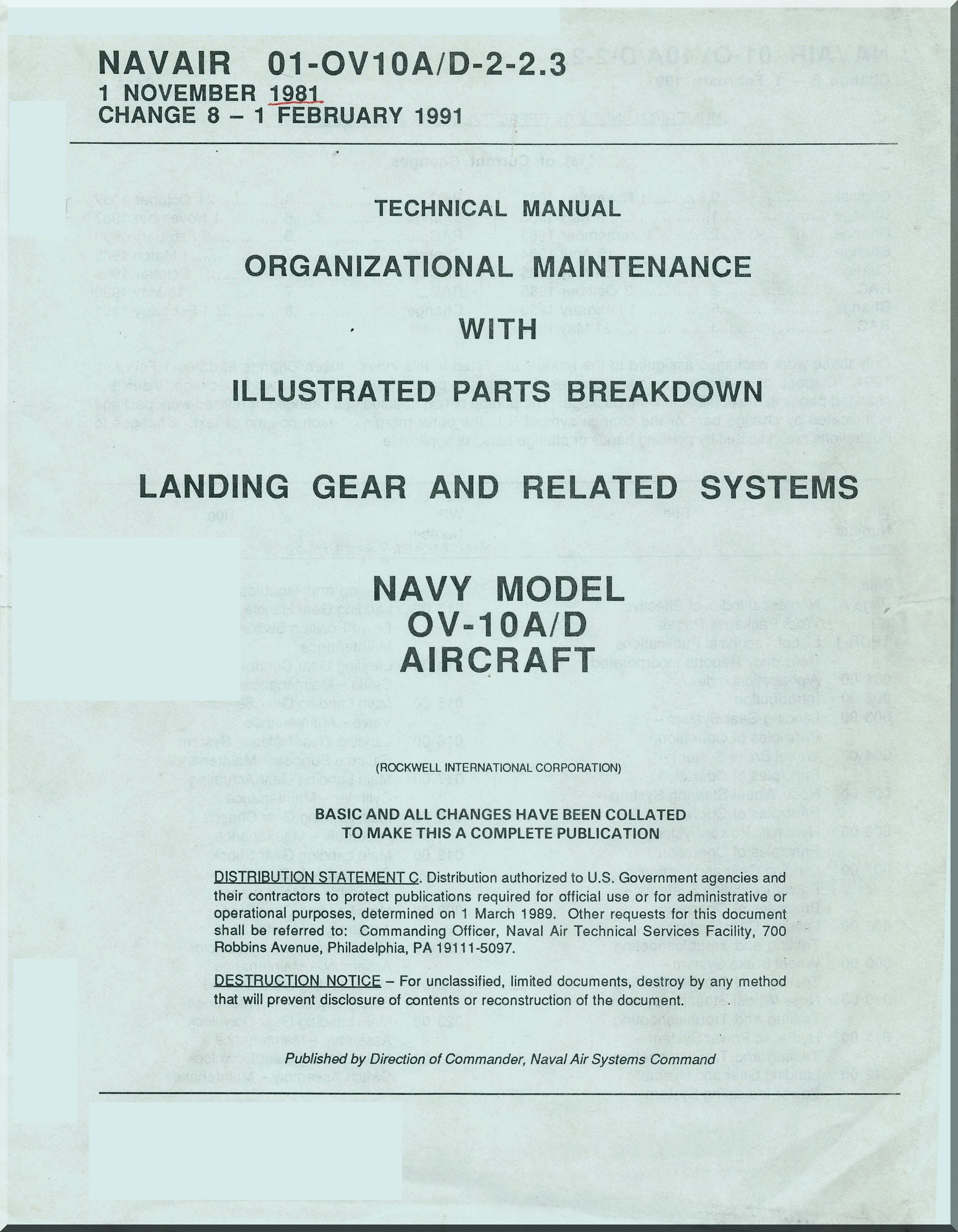 North American Aviation OV-10 " Bronco " Aircraft Manuals Bundle - Download