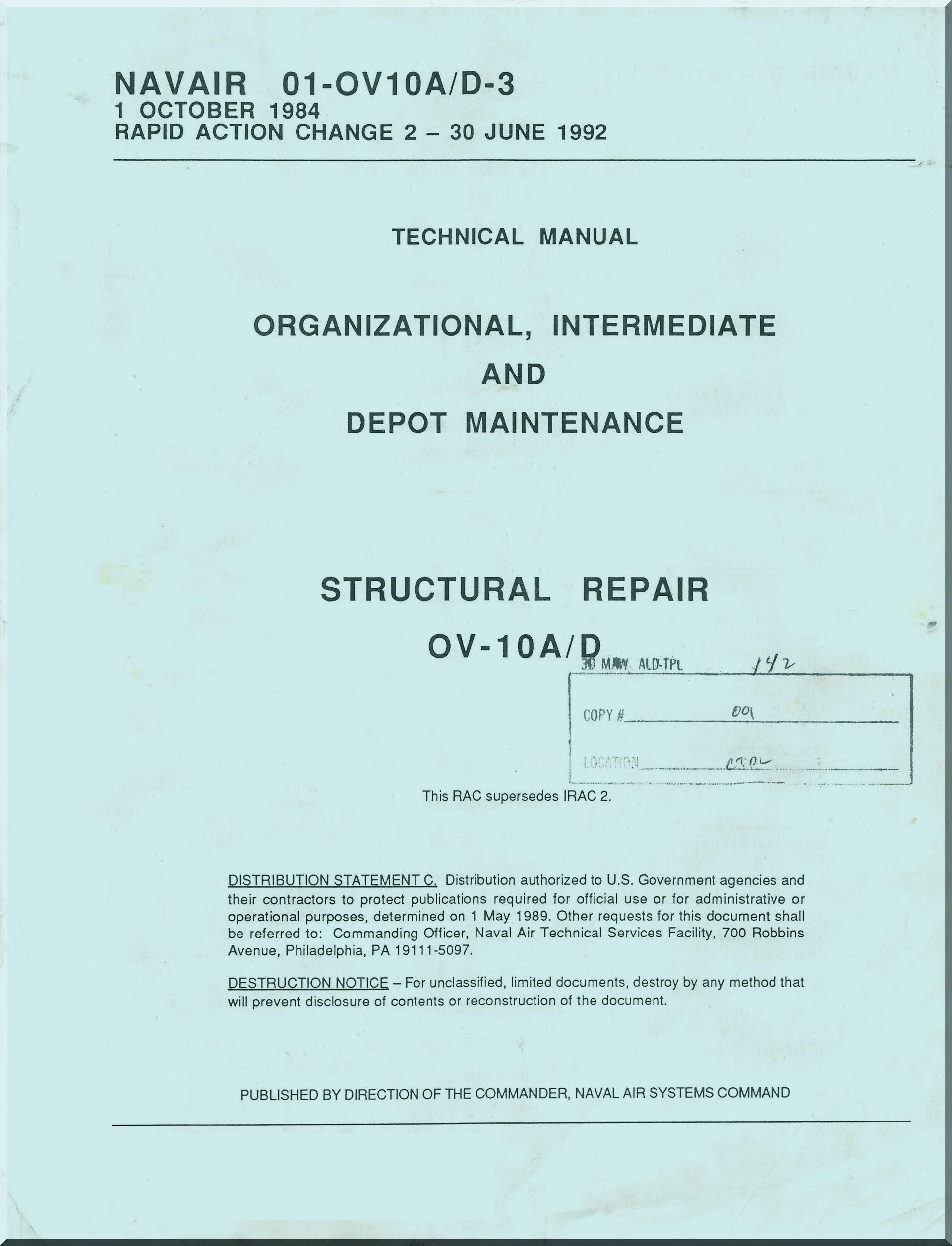 North American Aviation OV-10 " Bronco " Aircraft Manuals Bundle - Download