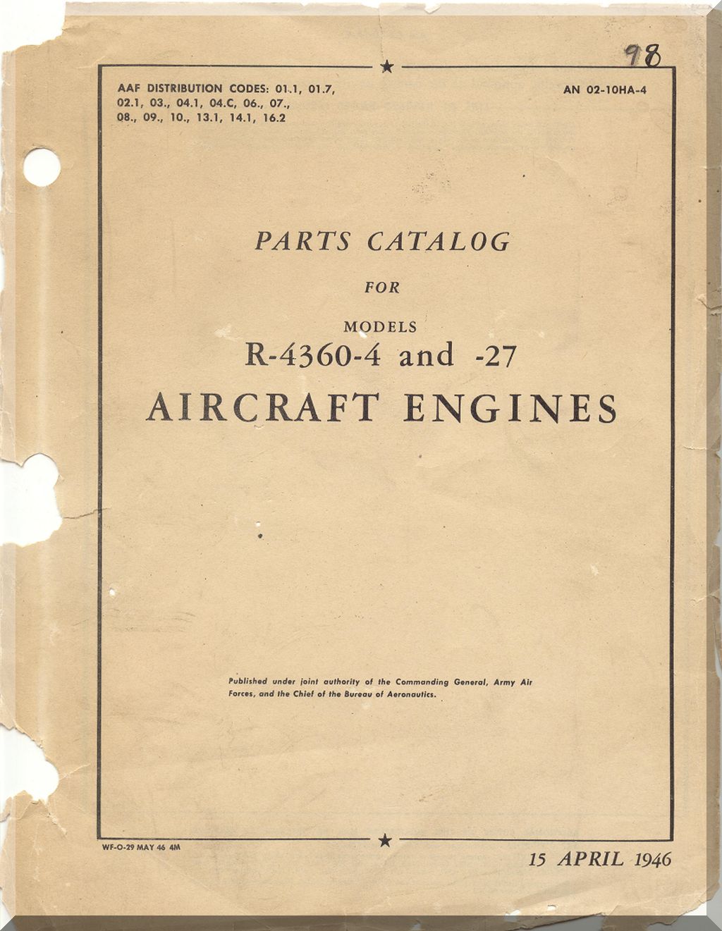 Pratt & Whitney R-4360 " Wasp Major " Aircraft Engine Manuals Bundle - Download -