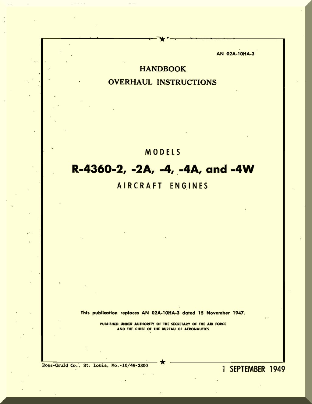 Pratt & Whitney R-4360 " Wasp Major " Aircraft Engine Manuals Bundle - Download -