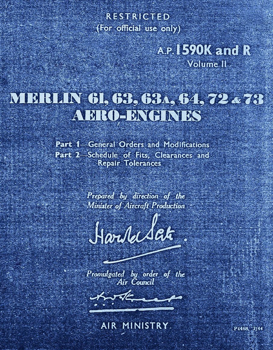 Rolls Royce Merlin Aircraft Engine Manuals Bundle - Download -