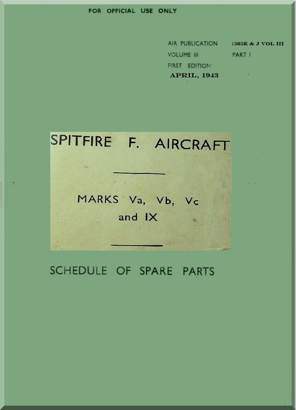 Vikers Supermarine  Spitfire Aircraft Airplane  Manuals Bundle - Download -