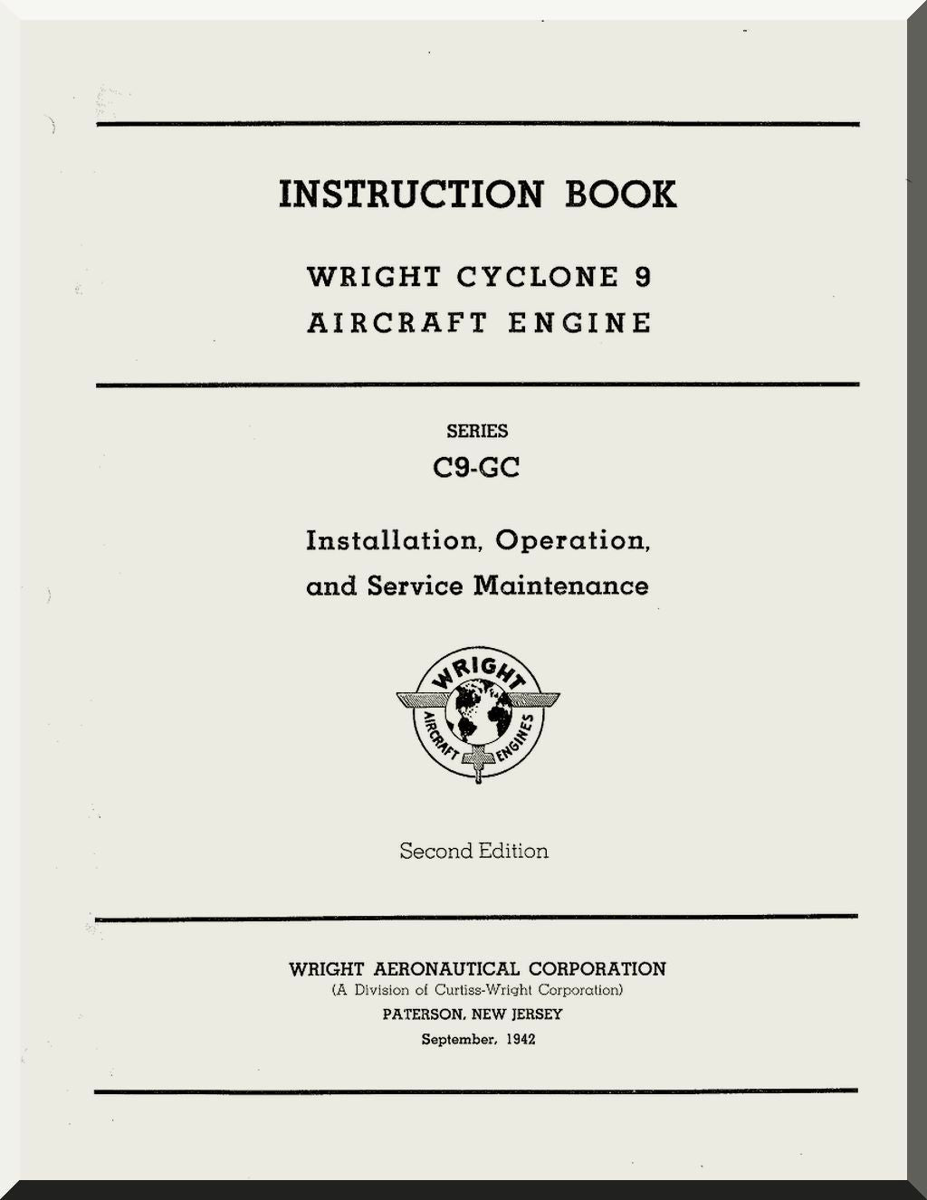 Wright R-1820 " Cyclone 9 " Aircraft Engine Manuals Bundle - Download