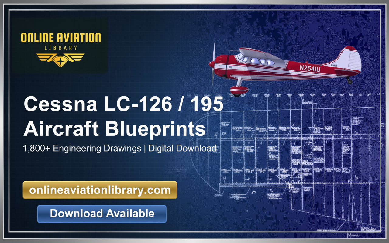 Cessna LC-126 / 195 Facebook Promotional Banner with Logo and Website
