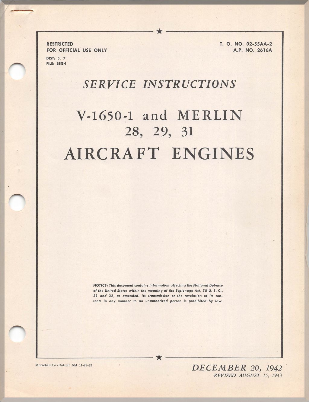 Packard V-1650 Merlin - Aircraft Engine Manuals Bundle - Download -