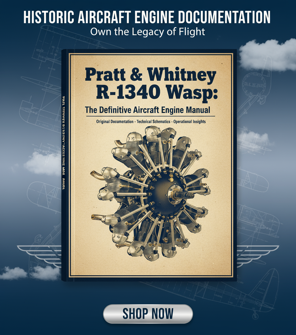 Pratt & Whitney R-1340 Wasp Engine Manual Banner