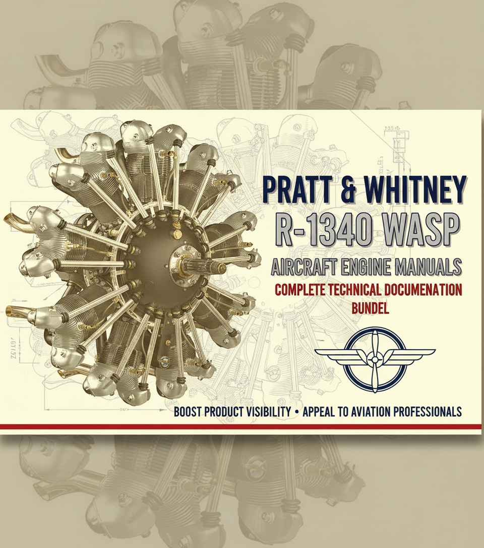 Pratt & Whitney R-1340 Wasp Engine Manual Banner