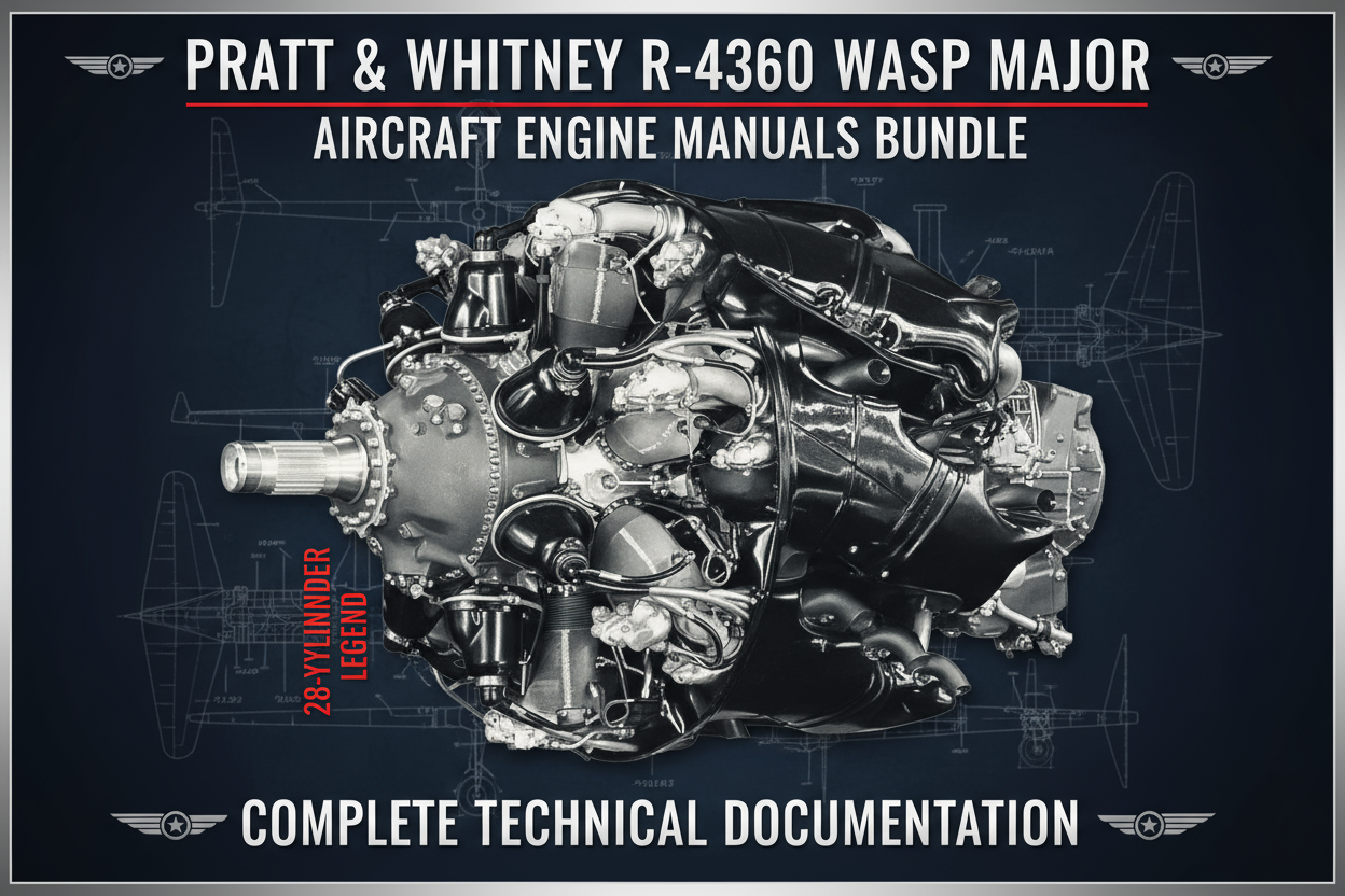 Pratt & Whitney R-4360 Wasp Major Engine Manual Banner