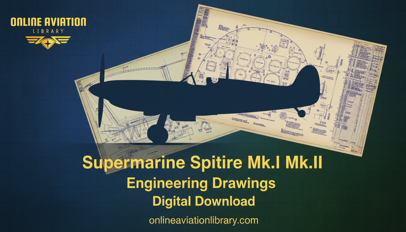 Supermarine Spitfire Facebook Banner with Aircraft and Drawings