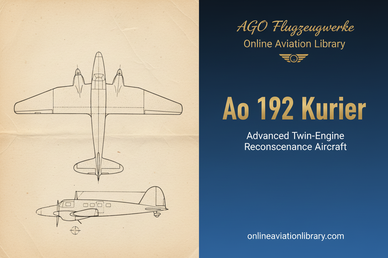 AGO Ao 192 Kurier: Advanced Twin-Engine Reconnaissance Aircraft