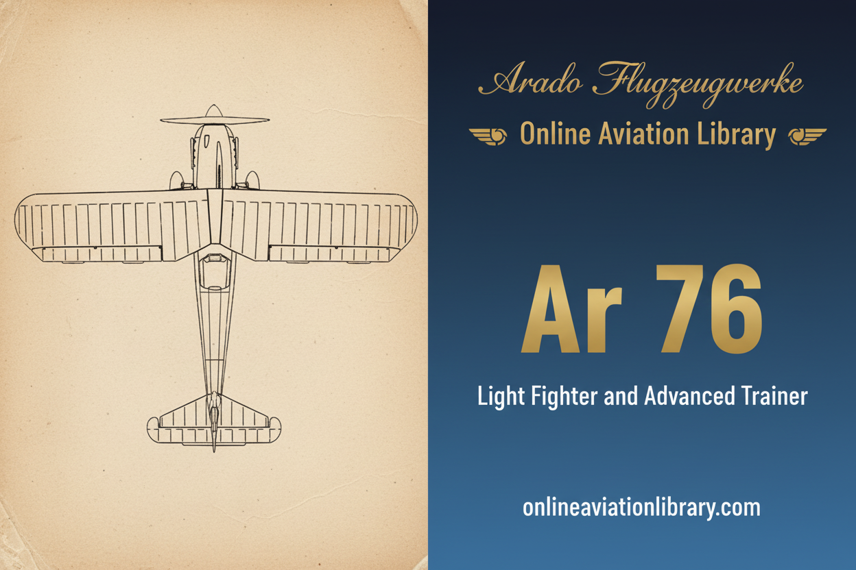 Arado Ar 76: Light Fighter and Advanced Trainer
