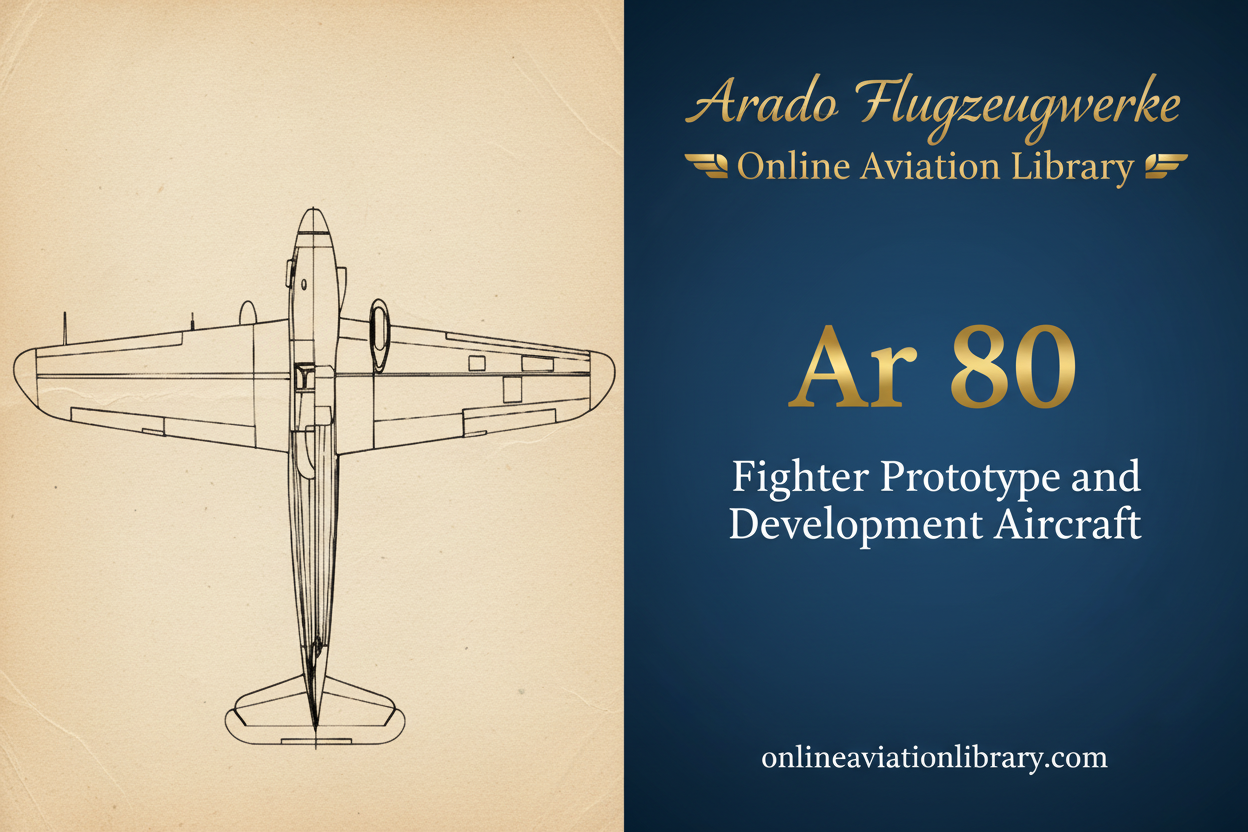 Arado Ar 80: Fighter Prototype and Development Aircraft