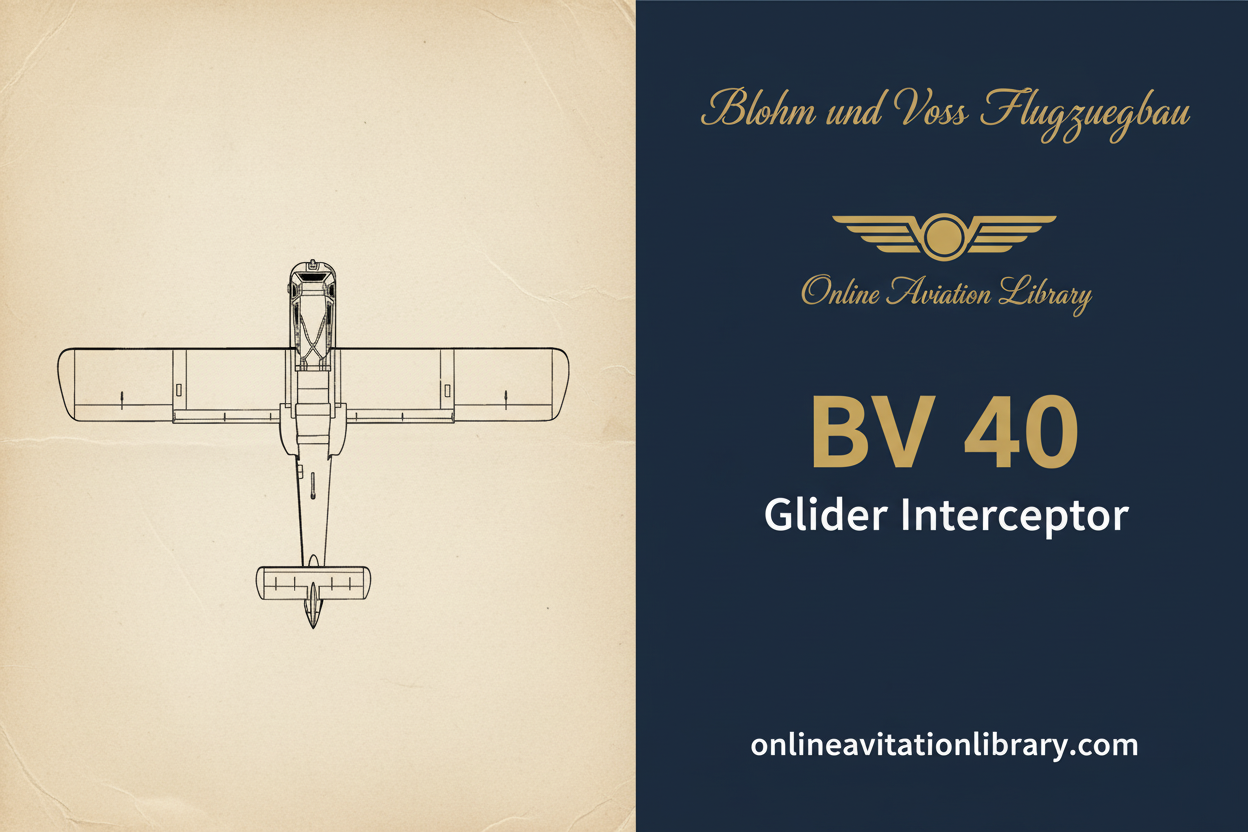 Blohm & Voss BV 40: Glider Interceptor