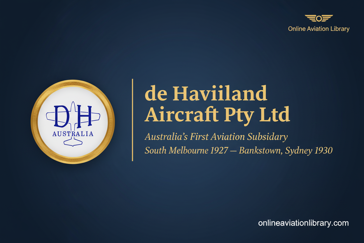 de Havilland Aircraft Pty Ltd (DHA) — Australia's First Aviation Subsidiary and Wartime Manufacturing Powerhouse