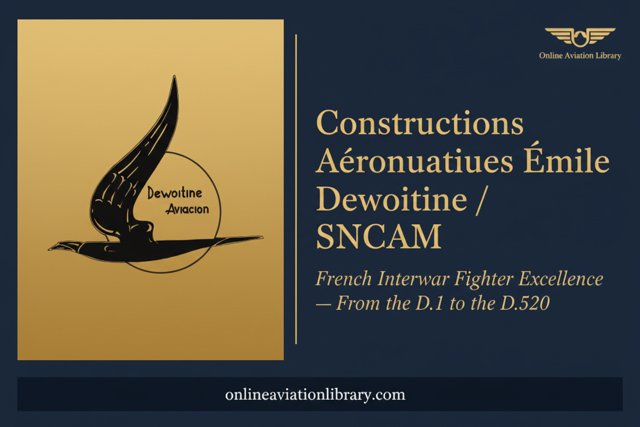 Constructions Aéronautiques Émile Dewoitine / SNCAM — A History of French Aviation Innovation