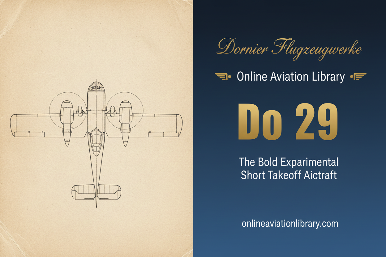 Dornier Do 29: The Bold Experimental Short Takeoff Aircraft
