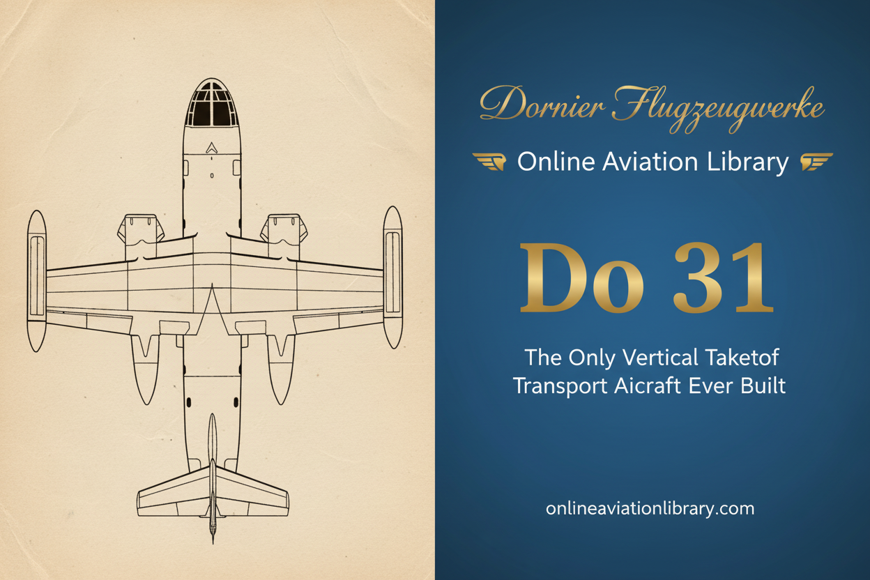 Dornier Do 31: The Only Vertical Takeoff Transport Aircraft Ever Built