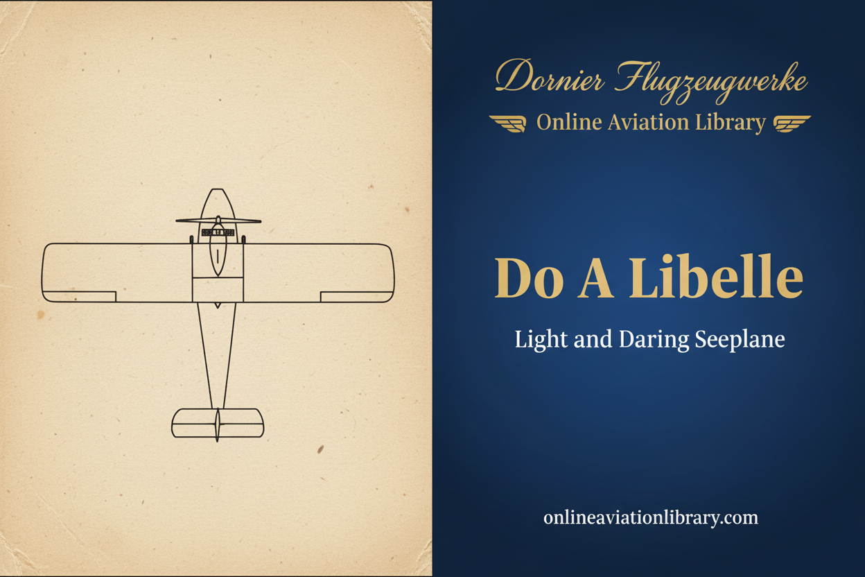 Dornier Do A Libelle and Spatz – Light and Daring Seaplane and Land-Based Versions