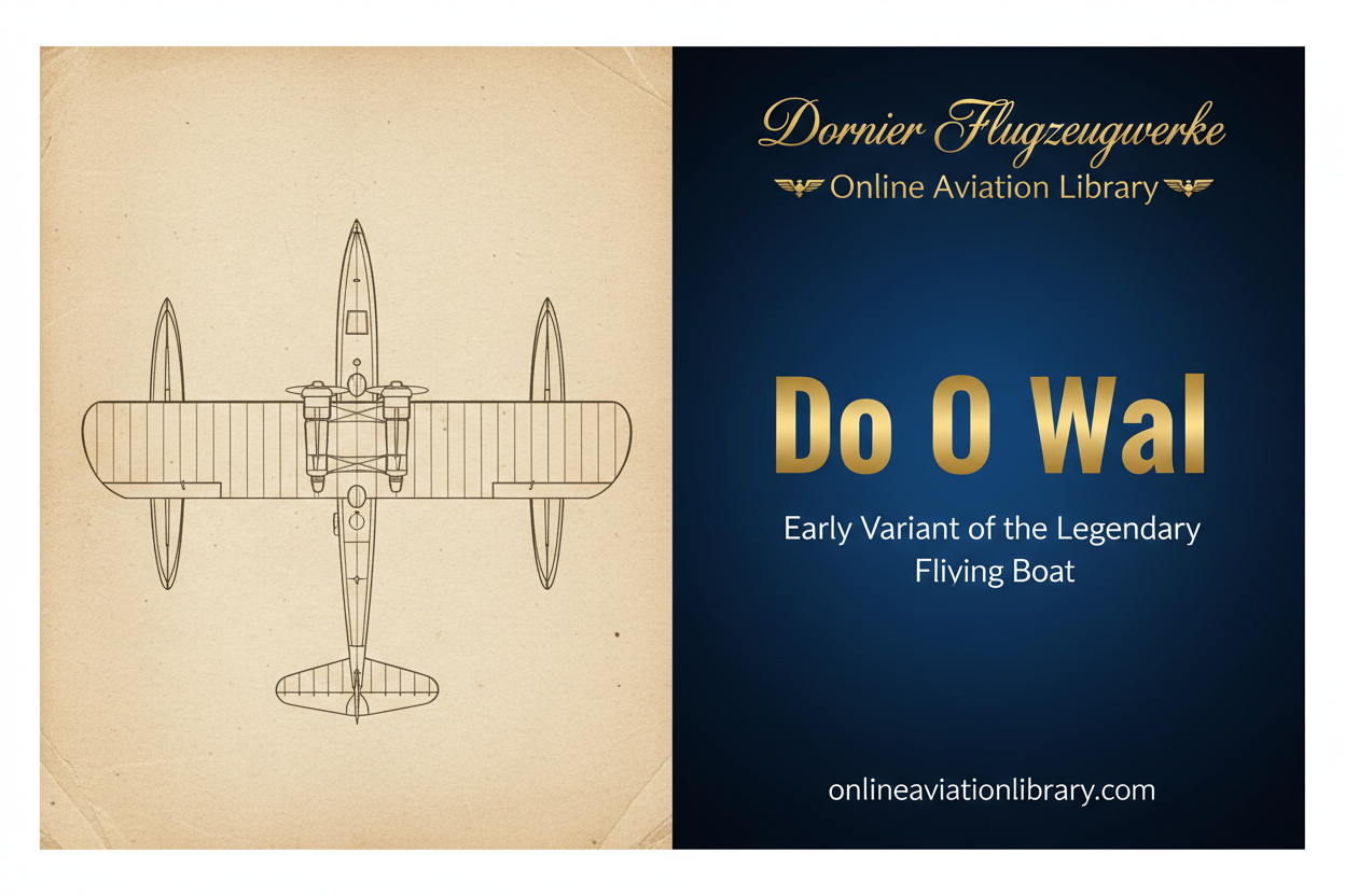 Dornier Do O Wal – Early Variant of the Legendary Flying Boat