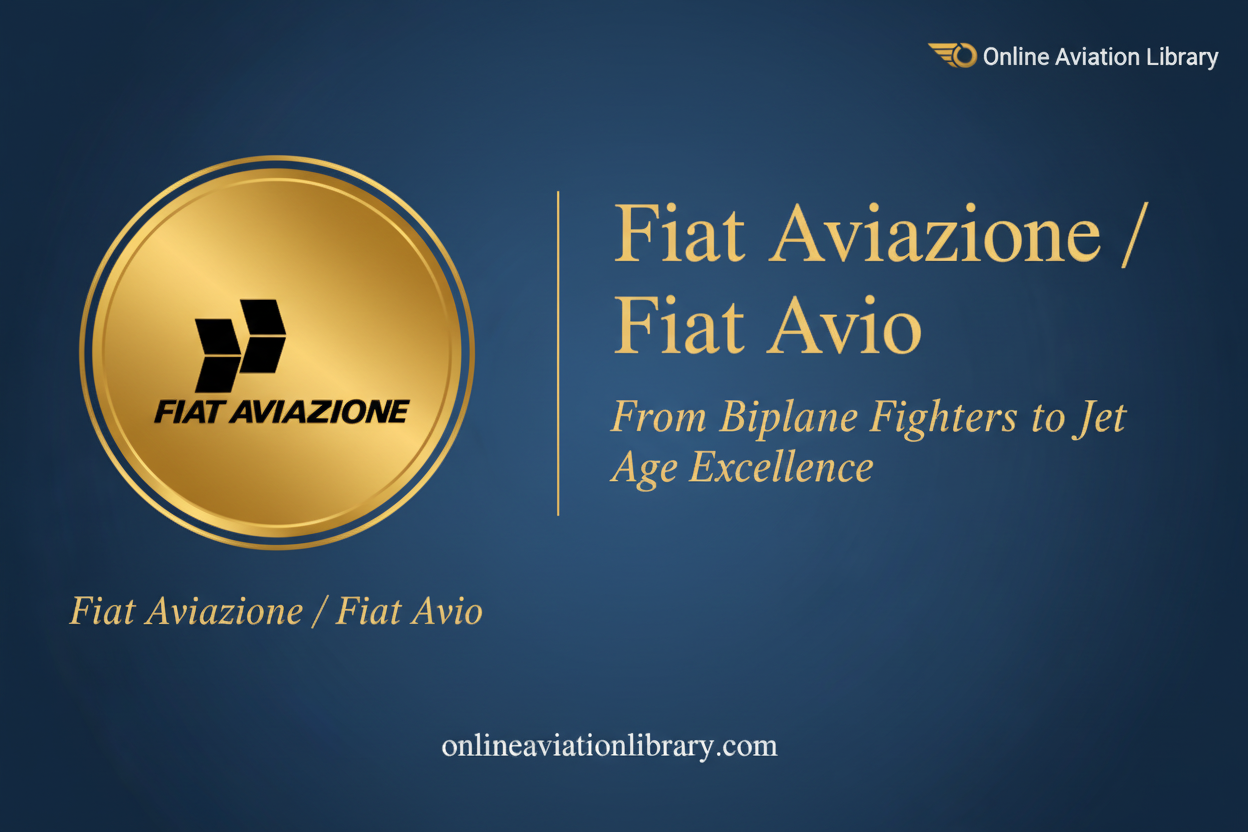 Fiat Aviazione / Fiat Avio – Manufacturer History & Aircraft, Helicopter & Engine Guide