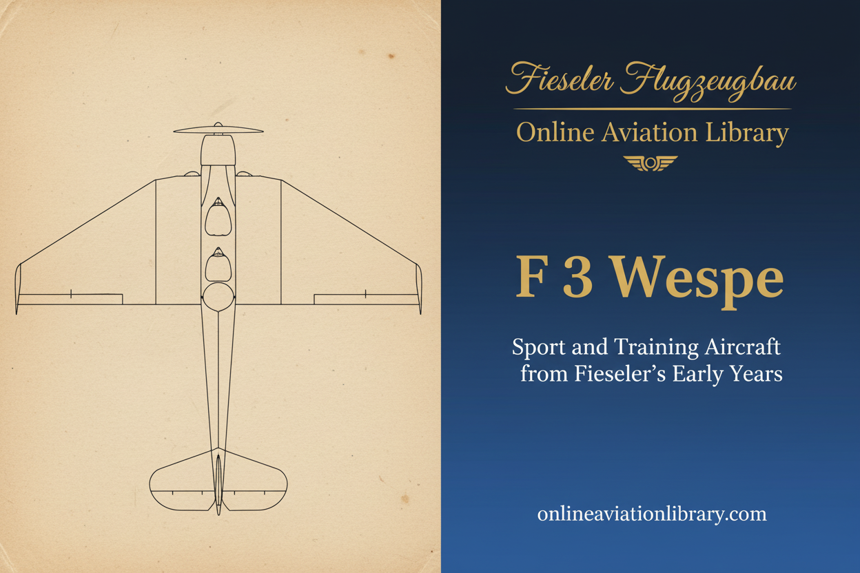 Fieseler F 3 Wespe: Sport and Training Aircraft from Fieseler's Early Years