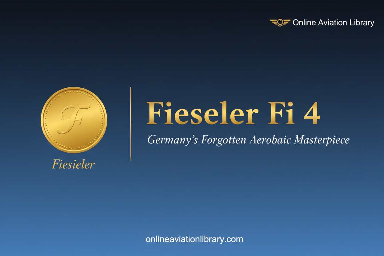 Fieseler Fi 4 — Germany's Forgotten Aerobatic Masterpiece