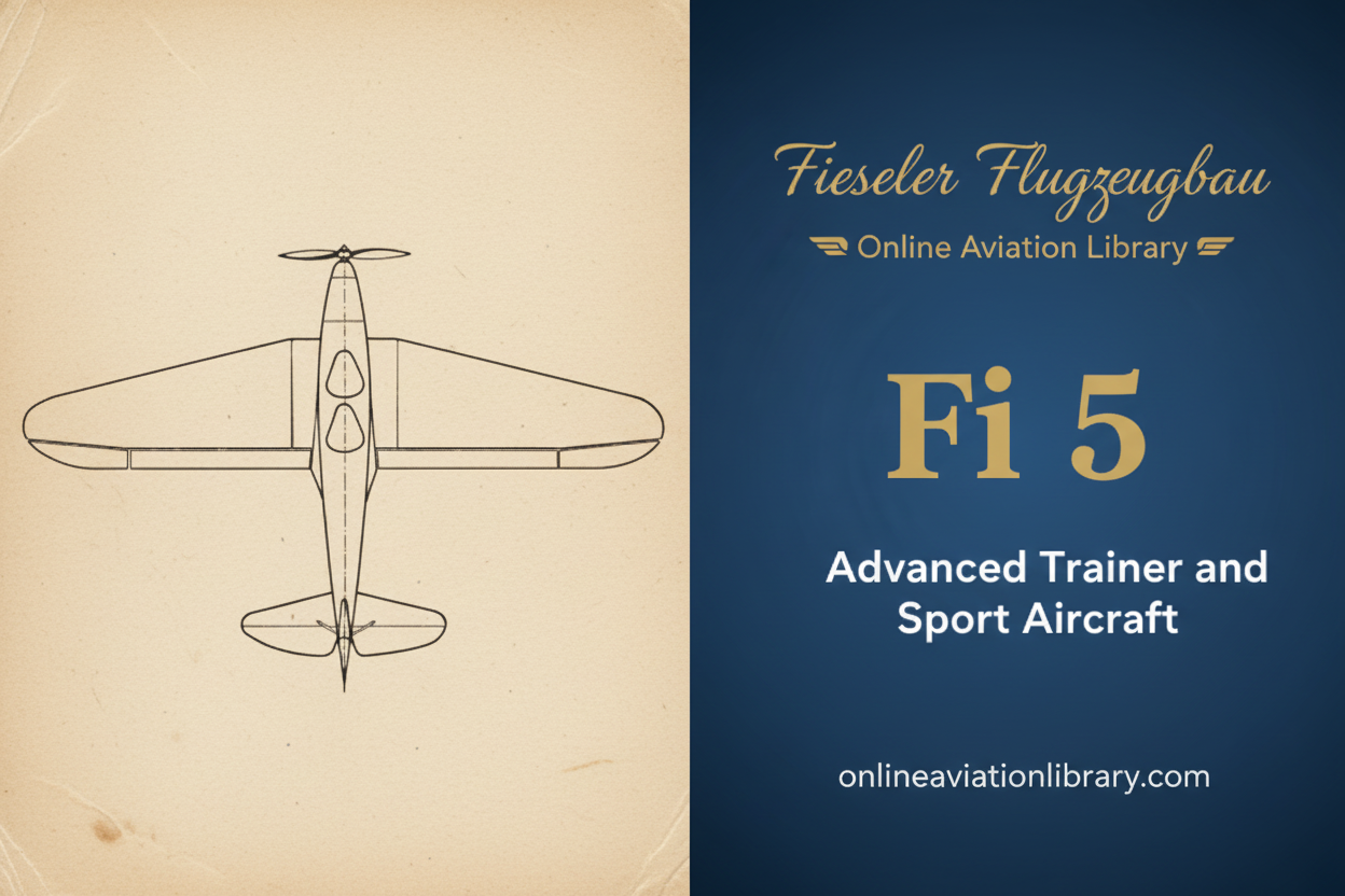 Fieseler Fi 5: Advanced Trainer and Sport Aircraft