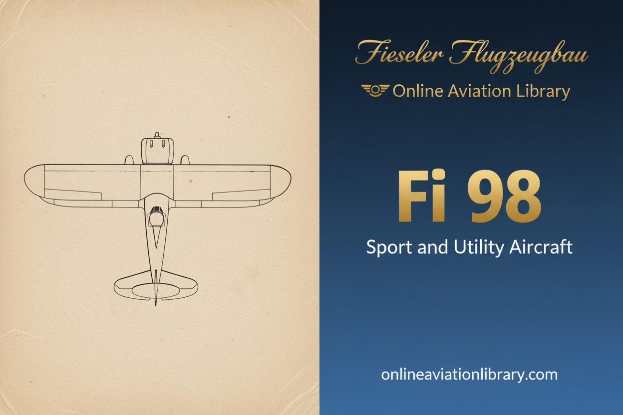 Fieseler Fi 98: Sport and Utility Aircraft