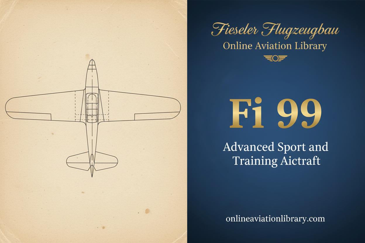 Fieseler Fi 99: Advanced Sport and Training Aircraft