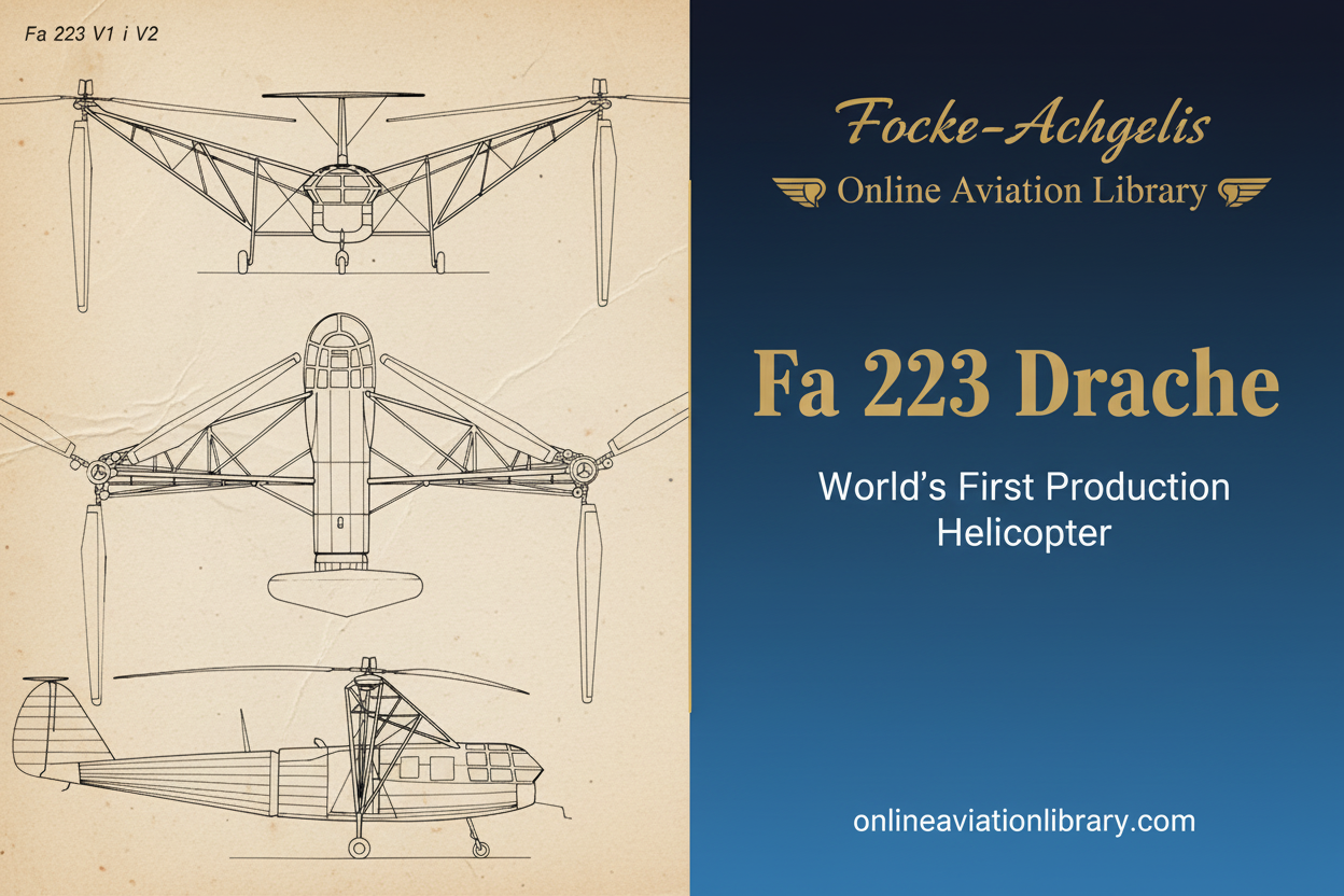 Focke-Achgelis Fa 223 Drache: The World's First Production Helicopter