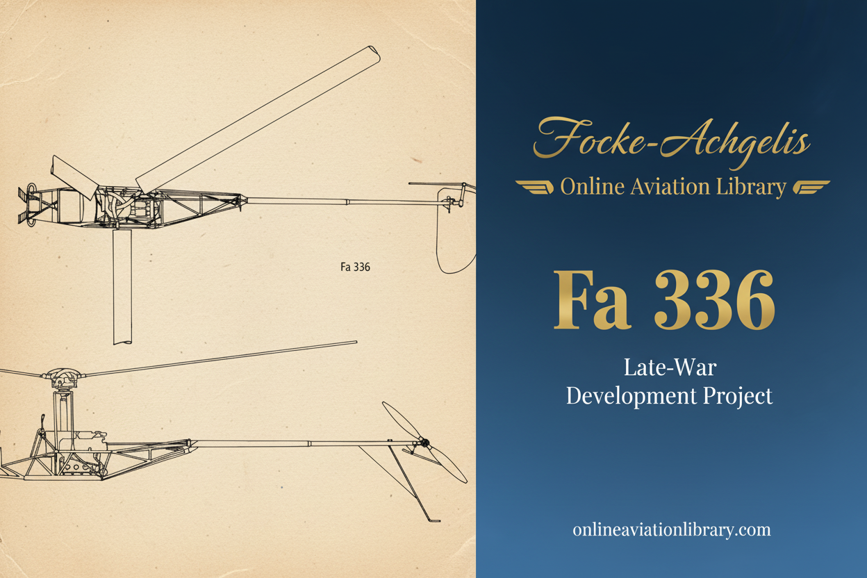 Focke-Achgelis Fa 336: Late-War Helicopter Development