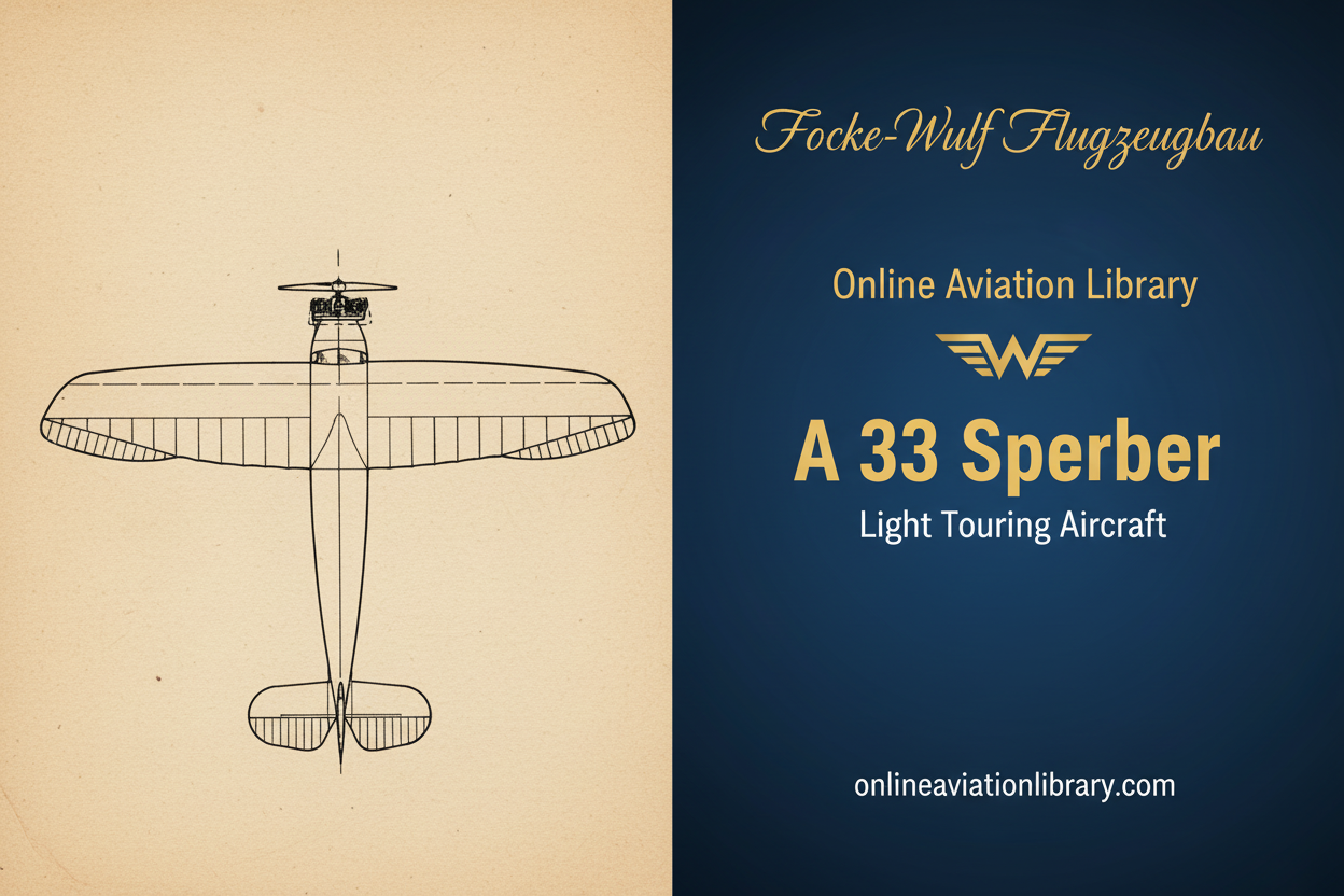 Focke-Wulf A 33 Sperber: The Sparrowhawk That Economics Grounded