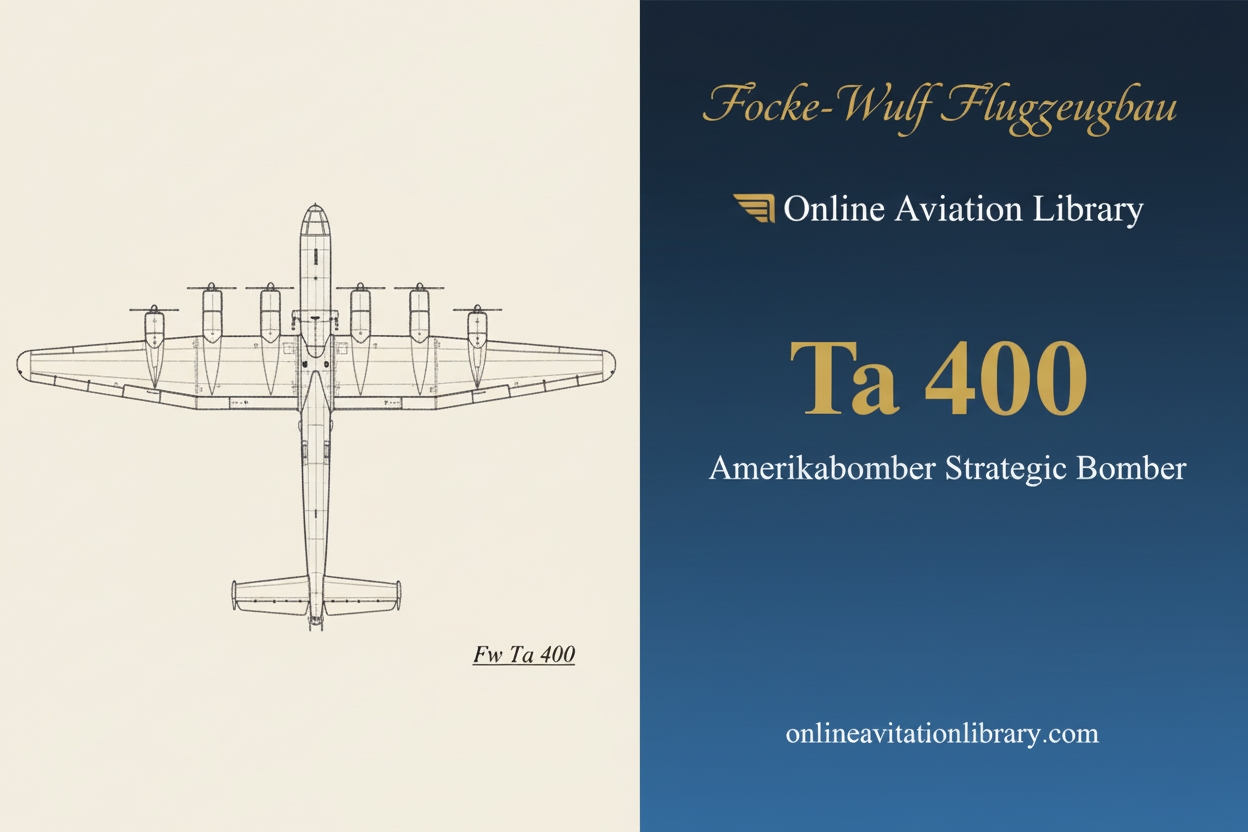 Focke-Wulf Ta 400: The Forgotten Amerikabomber Project